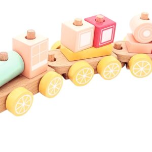 Wooden Sorting & Stacking Mini Train, 3 Years & Above, Preschool Toys (1 Pieces)